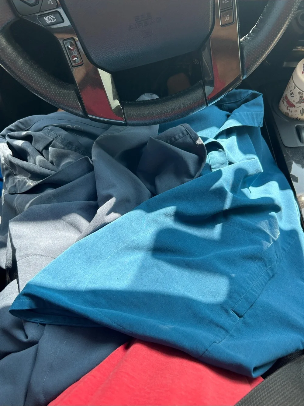 Figs Sleeveless Mock Neck Top in Teal - Picture 8 of 10